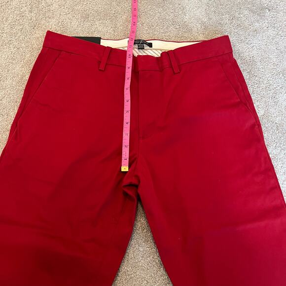 NWT Banana Republic Men's Rapid Movement Chino Aiden Slim Fit Pant Red‎ 32W 34L - Picture 6 of 10